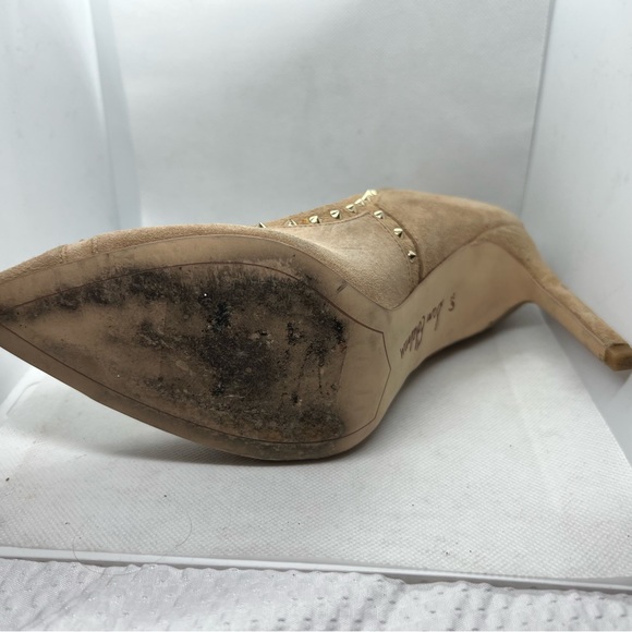 Sam Edelman Hayden Gold Studded Stiletto Pumps Heels Pointed Toe, Sz 6.5 - Picture 5 of 8
